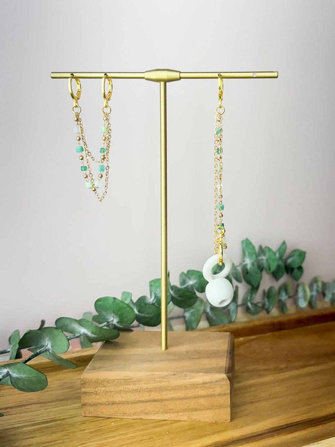 Triple Chain Loop Style Earplug Earrings, Earplug Chain, ADHD Jewelry