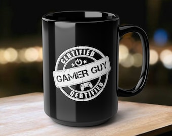 Zertifizierte Gamer Guy Videospiel Final Boss Controller Schwarze Tasse, 15 Unze