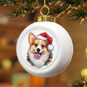 Corgi kerstversiering kerstbal