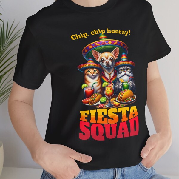 Fiesta Squad Funny Cinco De Mayo Taco Lovers Chihuahua Unisex Jersey Shirt