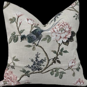 Bird and Flowers 20x20 Custom Pillow