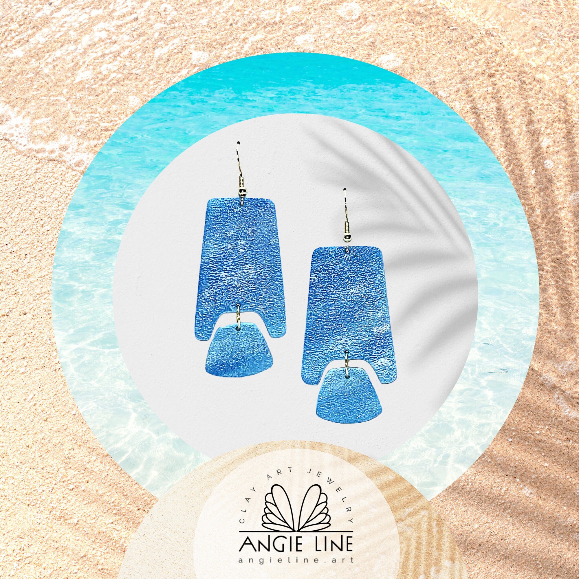SUN & SEA Angie Line Art Handmade Polymer Clay Jewelry - Etsy