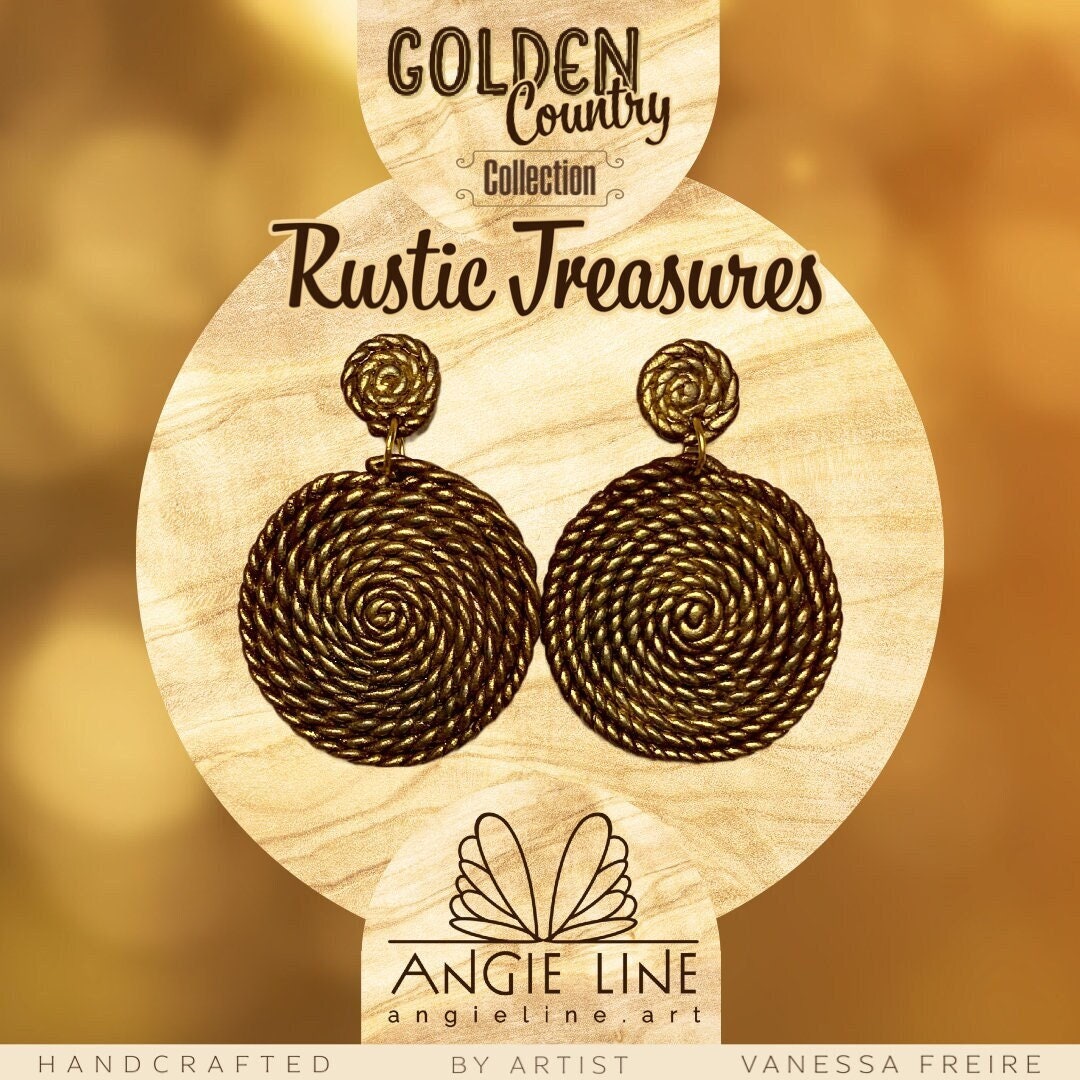 GOLDEN COUNTRY by Angie Line Art Handmade Jewelry Polymer Clay - Etsy