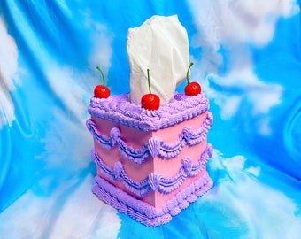 Fake Cake Decorative Tissue Box Cover