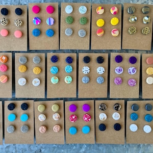 Clay stud earring 3 pack