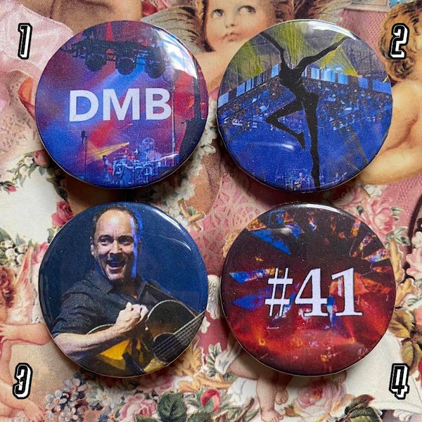 Dave Matthews Band themed 32mm pins