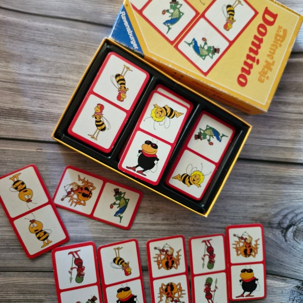 Vintage Domino Die Biene Maja  /Vintage toys /Vintage domino birthday gift / Made by Ravensburger