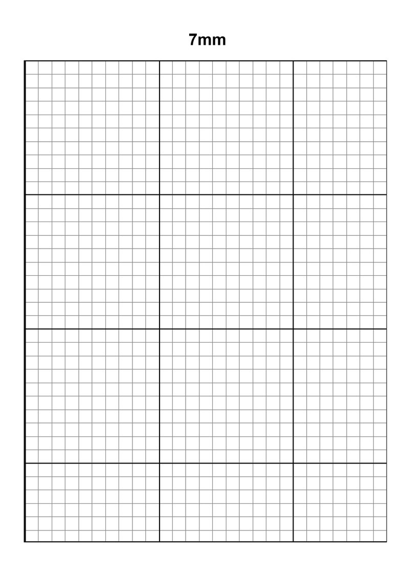 Printable Graph Paper PDF Digital Download Etsy