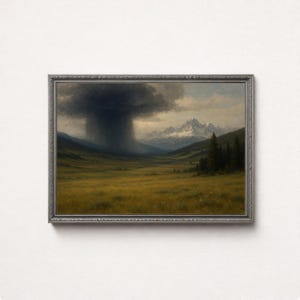 Mountain Storm Print: Dramatic Thunderstorm Landscape Art (Digital Download)