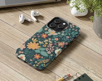 Retro Flower iPhone Case Cool Trendy Art iPhone Case 11 12 13 14 Pro Max Plus Case Apple Iphone X Xr Xs Case Iphone 7 8 Plus Case