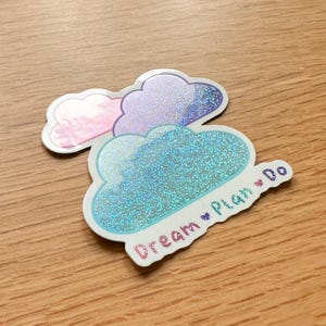 Adesivo glitterato Dream Plan Do Pastel Clouds / Adesivo glitterato Dreamy Clouds / Adesivo Dream Plan Do / Adesivo Pastel Clouds / Adesivo Dreams