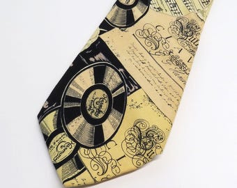 90’s Neck Tie, Music Novelty Neckwear Made in U.S.A. by D’em Crazy