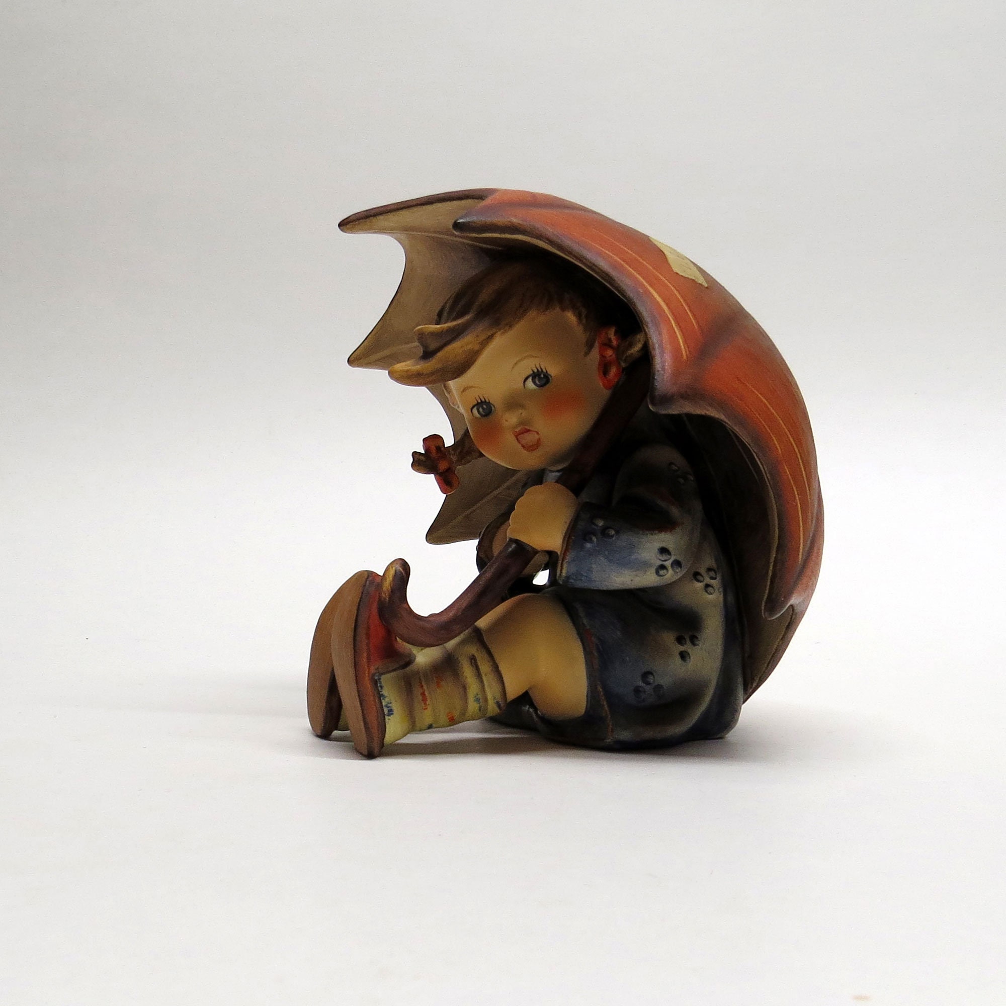 1960's Goebel Hummel Umbrella Girl Geborgen Mädchen Original