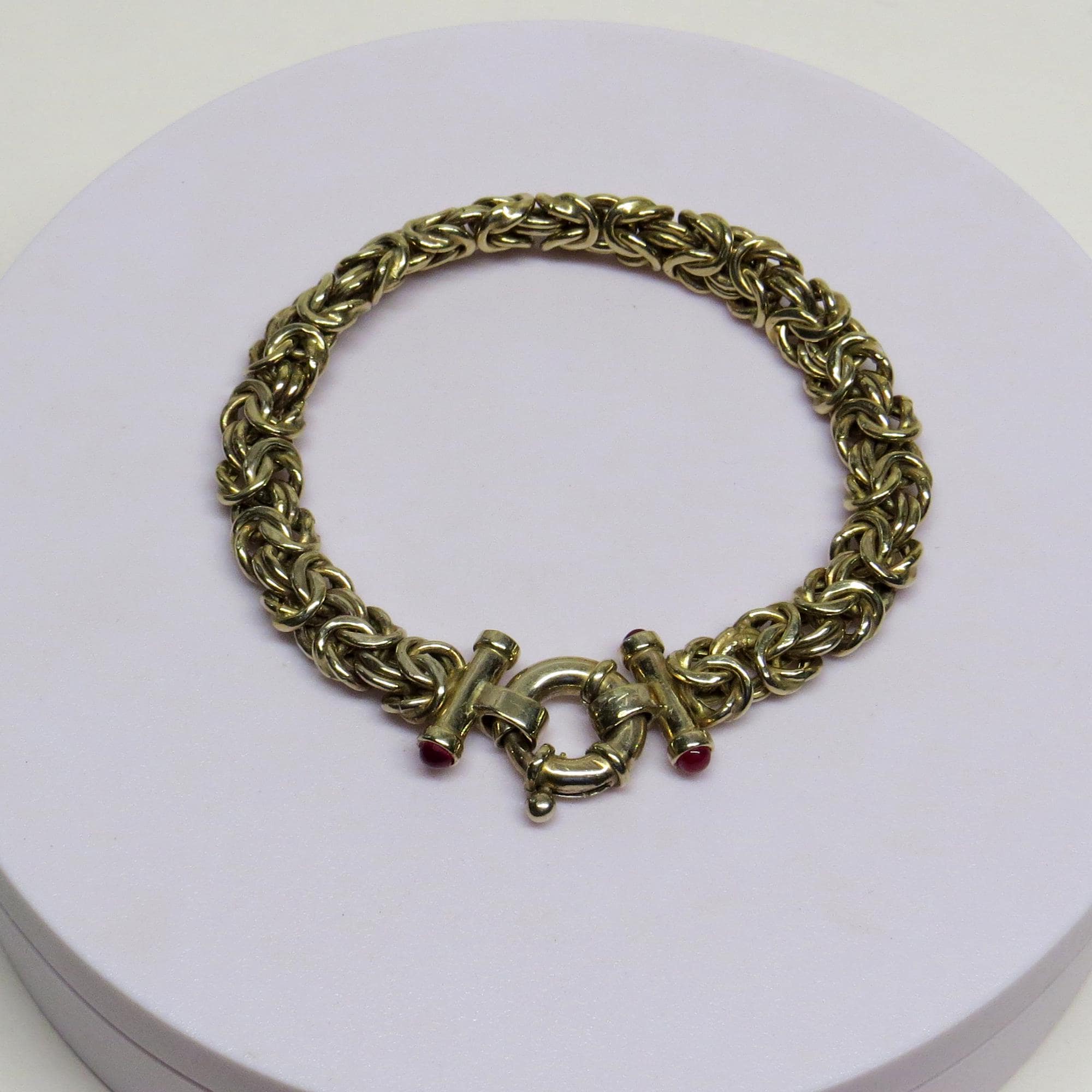 1980's 925 Sterling Silver Bracelet Italian UTC Byzantine Bracelet