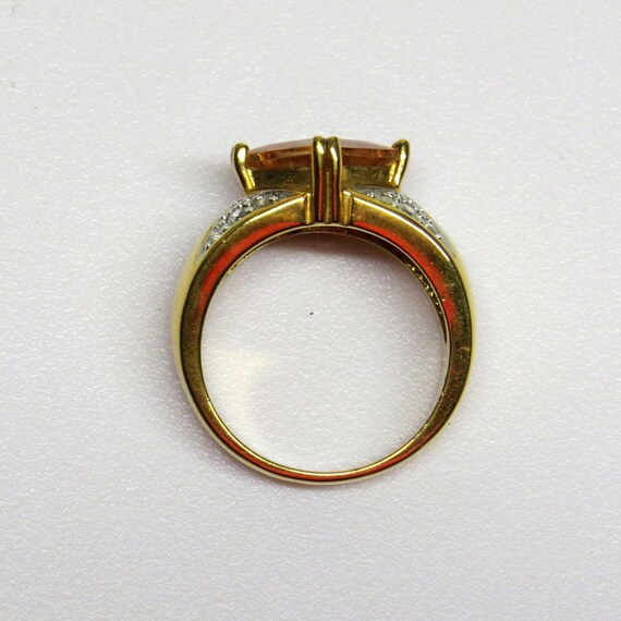 1970’s Golden Tourmaline Ring Vintage Solitaire S… - image 6
