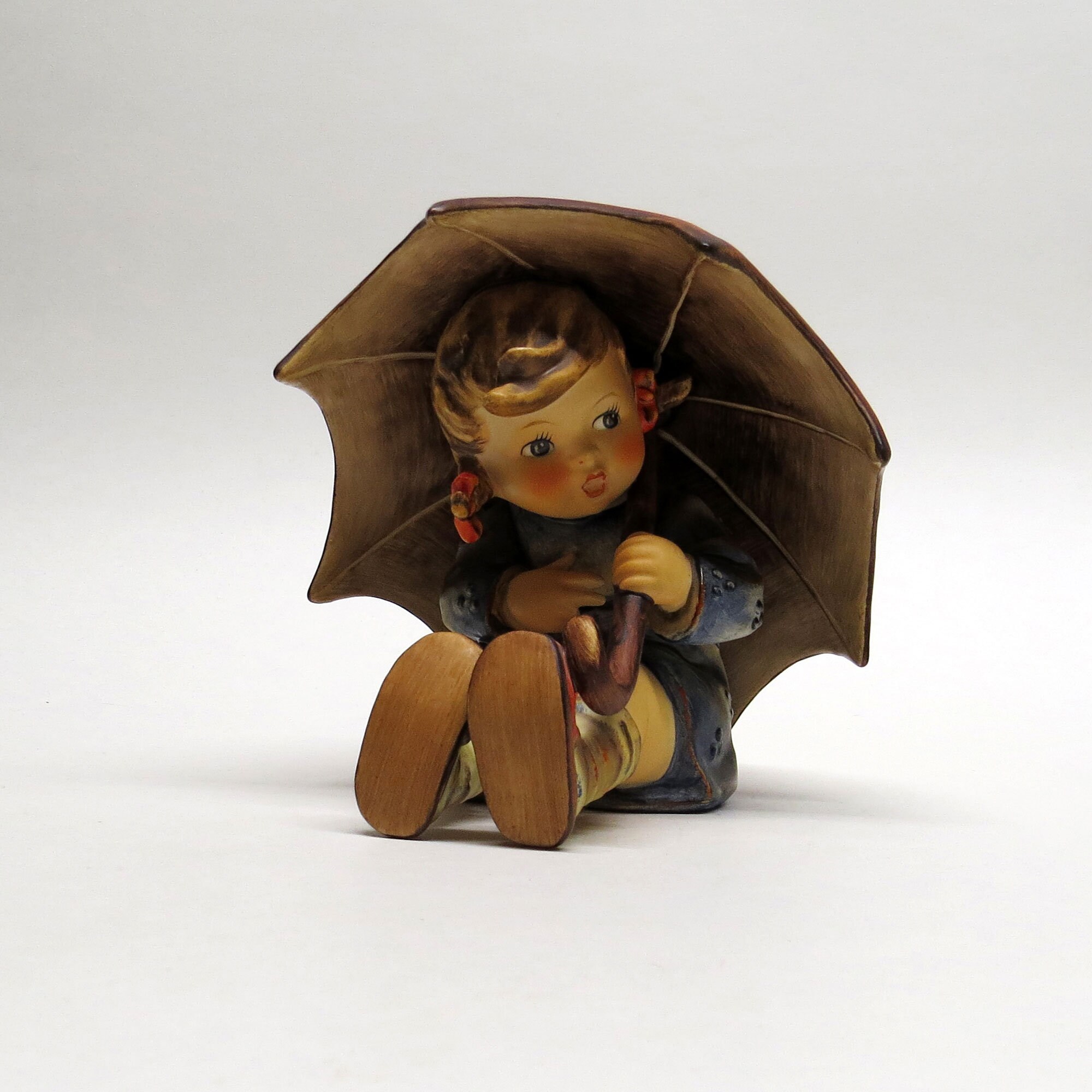 1960's Goebel Hummel Umbrella Girl Geborgen Mädchen Original