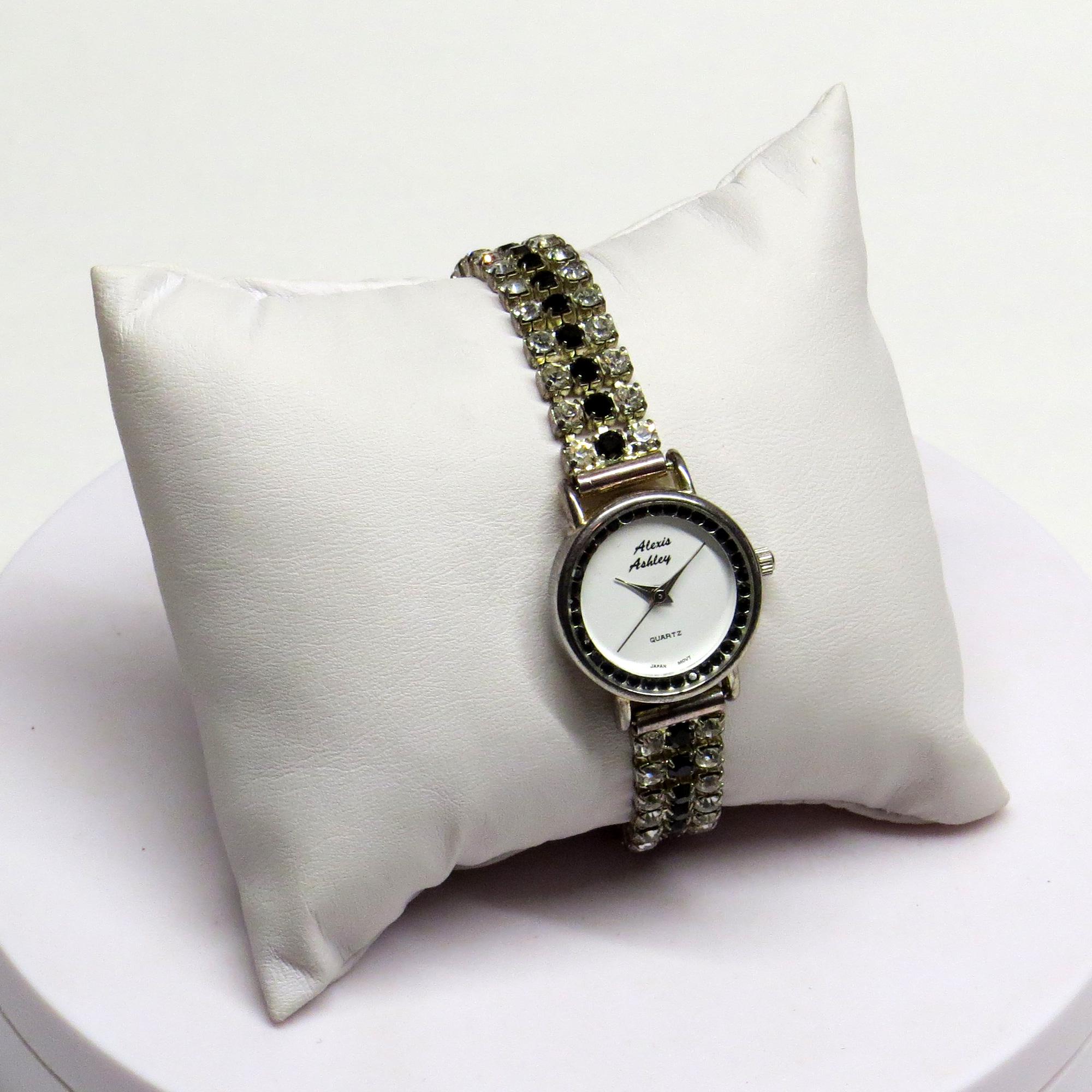 Vintage-style Alexis Ashley Gold-tone Charm Bracelet Watch Working New Battery Retired Alexis Ashley vintage Victorian revival antiqued  main image 3