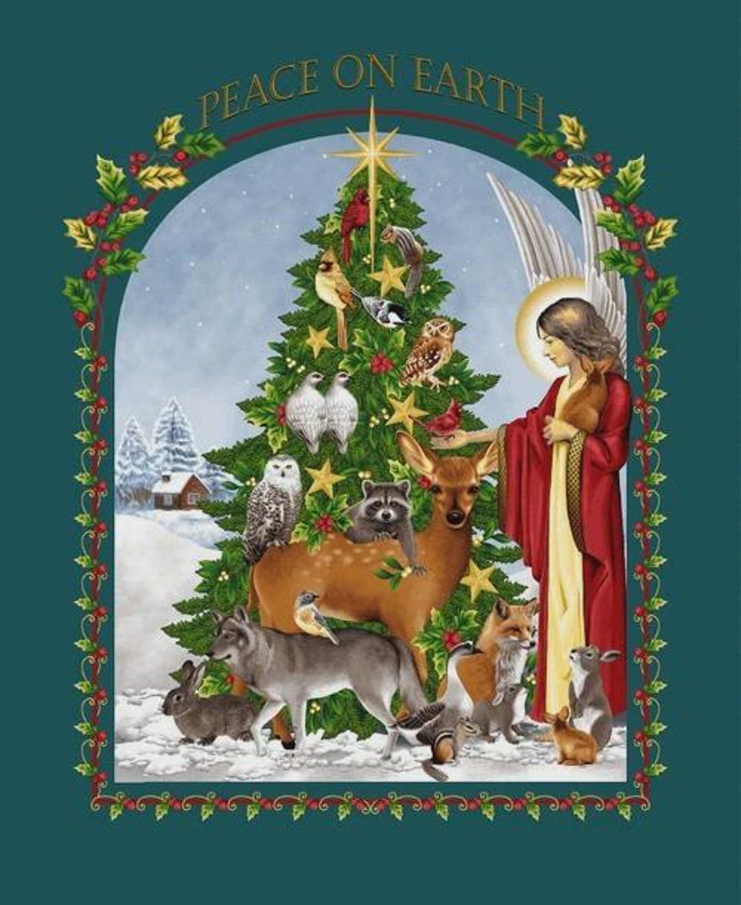 Angel Panel Christmas Angel - 1 Yard Panel - Continuous Panels Available - Etsy
