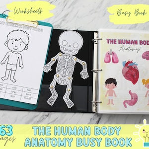 Human Body Anatomy Science Unit Interactive Busy Book Body Systems Elementary Learning Printable Worksheets Homeschool Resources Activities