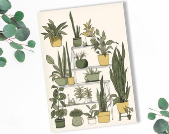 Botanical Bliss II: Plant Lover's Greeting Card for Gardeners and New Homeowners
