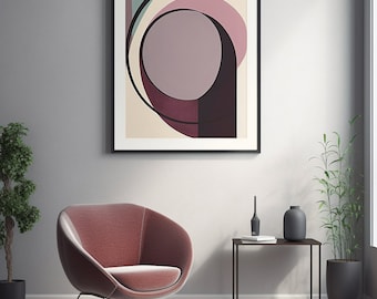 Circle Minimalist Wall Art,Contemporary,Abstract Art,Minimalist Wall Art,Modern Wall Art,Digital Download,Abstract Design, Mothers Day Gift