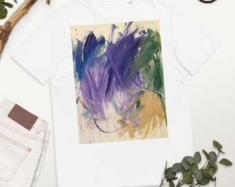 Abstract Purple & Yellow | Unisex | Organic Cotton | T-Shirt | Graphic T-Shirt | Printed Art | Art | Colour Print | Premium T-Shirt