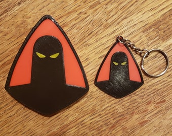 Space Ghost Emblem: 3D gedruckter Magnet oder Schlüsselanhänger