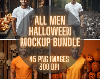 Maqueta de Halloween para hombre, paquete de camisetas para hombre, maqueta para hombre, camiseta para maqueta, camiseta para adultos, maqueta para hombre, maquetas de Halloween