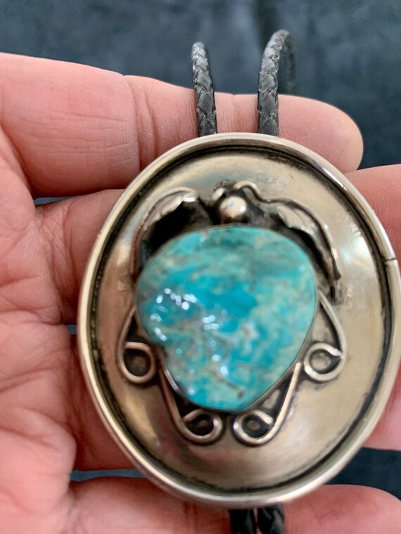 Turquoise and Silver Bolo Tie Etsy Australia