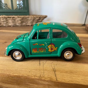 Volkswagen Beetle Diecast Toy Car, Pull-back Toy Car, Vintage VW Beetle Toy Car, Mr. Fish VW Beetle Toy Car, Speedage Toy, VW Collectible