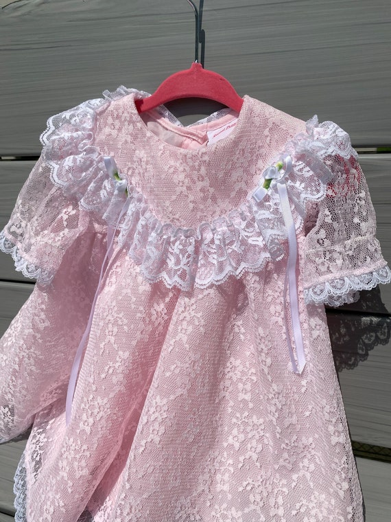 vintage baby pink dress Gem