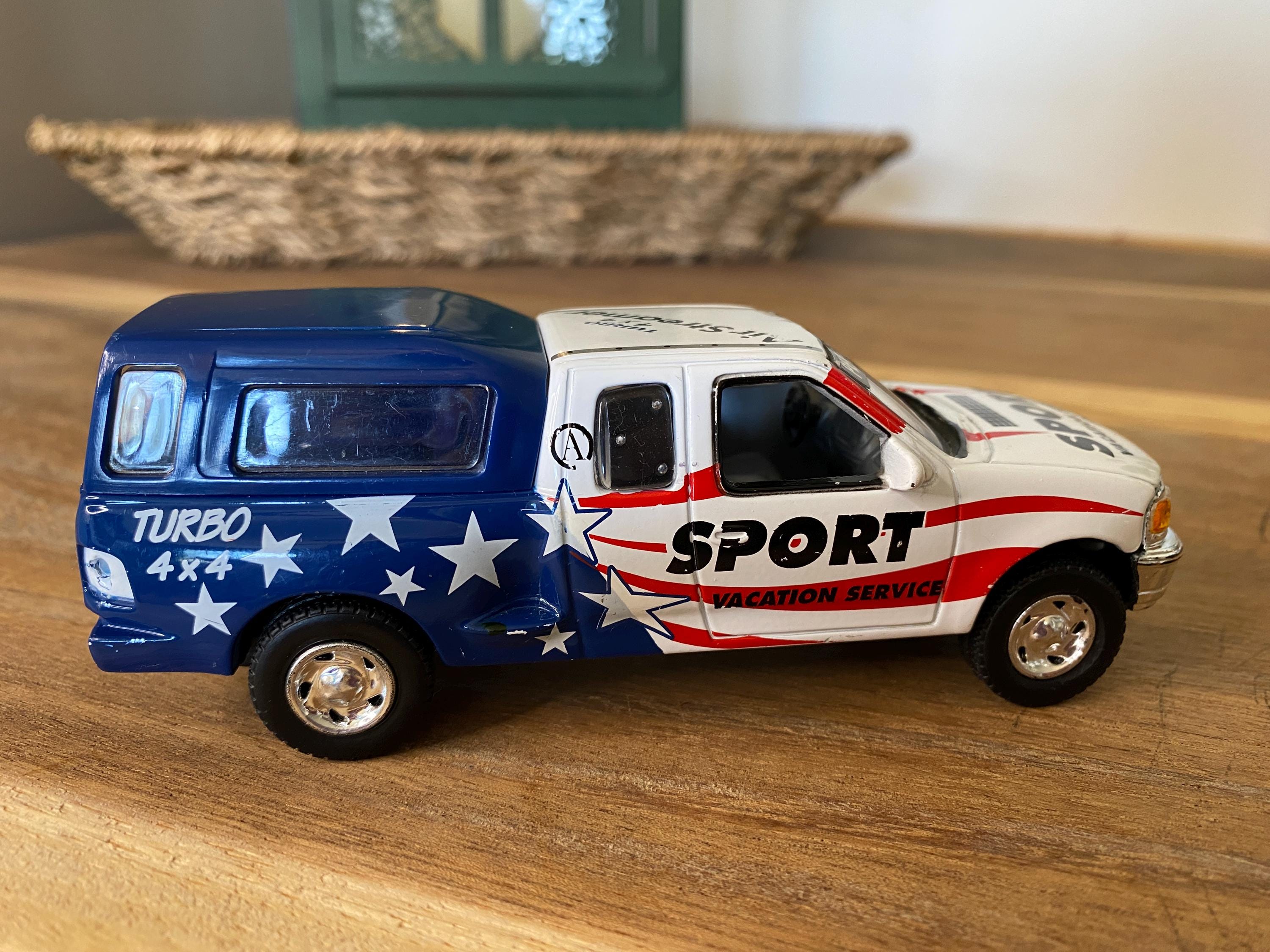 Ford F-150 Diecast Truck, Vintage Toy Truck, Realtoy Ford F-150