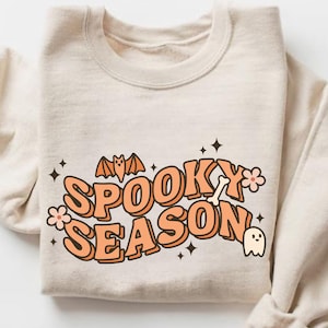 Vintage Halloween Crewneck Sweatshirt, Halloween Hoodie, Spooky Season T Shirt, Retro Halloween Sweater
