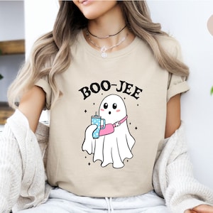 Boo-jee T-Shirt, Cute Boo-Jee Ghost T-shirt, Boo-jee Ghost Girly Halloween Shirt, Halloween Shirt, Funny Halloween Tee, Halloween Party Gift