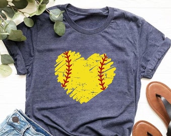 Baseball Distressed Heart Shirt, Baseball Mom Shirt, Baseball shirt for Women, Game Day Baseball Heart Shirt, Best Gift For Baseball Fan