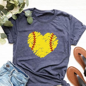 Baseball Distressed Heart Shirt, Baseball Mom Shirt, Baseball shirt for Women, Game Day Baseball Heart Shirt, Best Gift For Baseball Fan