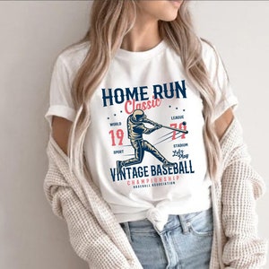 Home Run Classic Retro Baseball Shirt - Baseball Mom Shirt - Baseball Shirt - Funny Homerun Shirt - Funny Baseball Shirt - Super bowl Shirt