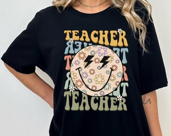 Retro Teacher Shirt, Groovy Teacher Gift, Back to School, Appreciation