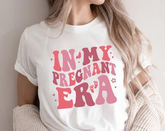 In My Pregnant Era Shirt, Pregnancy Reveal Shirt, Pregnancy Announcement Shirt, Mothers Day Shirt, New Mom Mothers Day Gift, Cool Moms Shirt