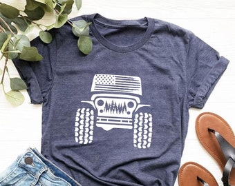 American offroad shirt, Offroad forest shirt, USA Flag shirt, US Offroad, 4WD offroad shirt, Amarican Flag, 4wd Flag Usa
