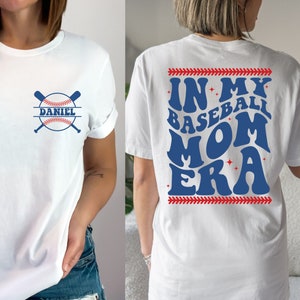 Custom In My Baseball Mom Era Shirt, Baseball Mama TShirt, Mom Era Shirt, Retro Game Day Tee, Mom Life Shirt, Sports Mom Gifts, Team Mom Tee