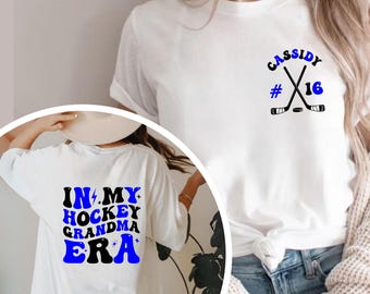 Custom Hockey Grandma Era Shirt: Retro Game Day