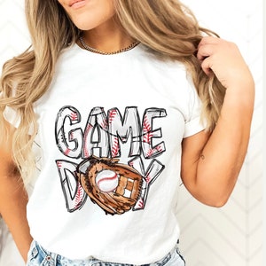 Baseball Shirt, Baseball Game Day Shirt for Women, Baseball Game Day TShirt, Baseball Mom Shirt, Game Day Baseball, Game Day Tee for Women