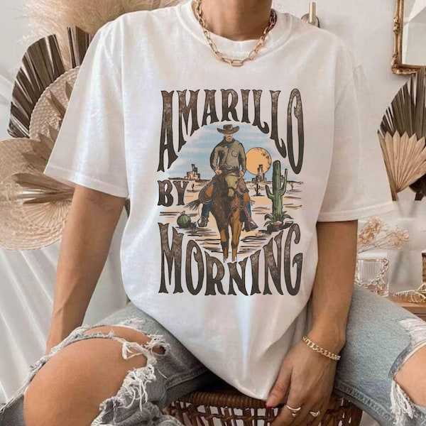 Amarillo By Morning Shirt, Amarillo Shirt, Country Shirt, Texas Shirt, Country Music Shirt, Western Shirt, Country Music T shirt, Cowboy Tee