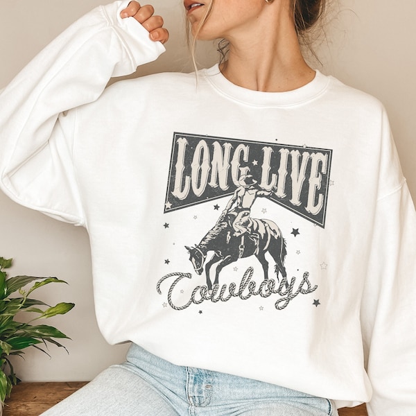 Western Aesthetic Sweatshirt, Long Live Cowboy, Cowboy Killer, Vintage Western Sweatshirt, Vintage Cowboy Crewneck, Cowgirl Shirt, Best Gift