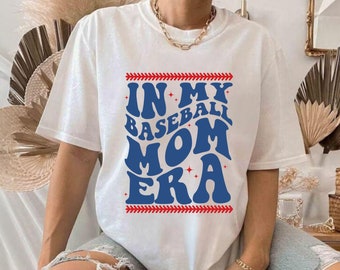 In My Baseball Mom Era Shirt, Retro Game Day T-Shirt, Mama Life, Sports Team Gift