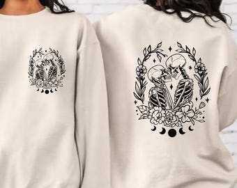 The Lovers Sweatshirt, The Lovers Hoodie, Skeleton lovers Sweatshirt, Valentine Skeletons Sweatshirt, Lovers Valentine sweatshirt