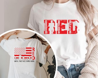 Remember Everyone Deployed Shirt, On Friday We Wear Red Shirt, American Flag Us Veteran