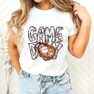 Baseball Shirt, Baseball Game Day Shirt for Women, Baseball Game Day TShirt, Baseball Mom Shirt, Game Day Baseball, Game Day Tee for Women