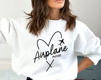 Airplane Mode Sweatshirt, Airplane Shirt, Travel Sweater, Gift for Traveler, Airplane Mode, Vacation Shirt, Vacay Mode Crewneck, Pilot Shirt